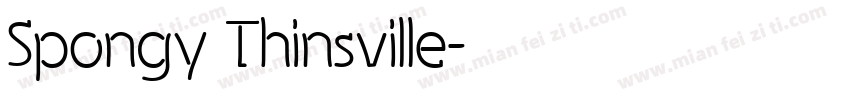 Spongy Thinsville字体转换